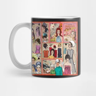 60s Fashion Collage Mug